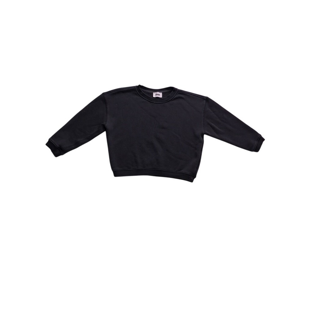 Elwood Sweatshirt Kids Size 8/10 Charcoal Grey Organic Cotton Crewneck Pullover
